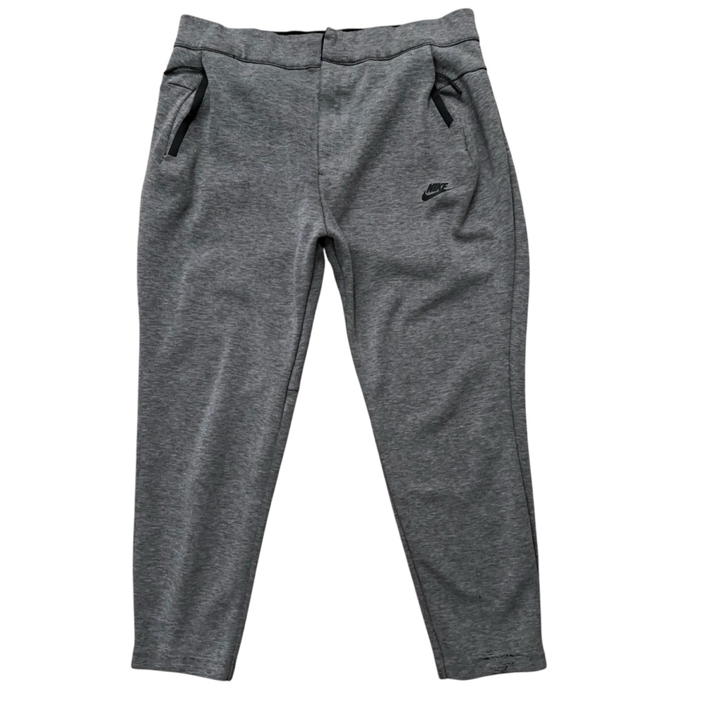 Nike Pants Mens Size L NSW Fleece Tech Snap Button Zip Pockets Gray